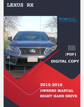 lexus rx 2015-2016 owners manual in english